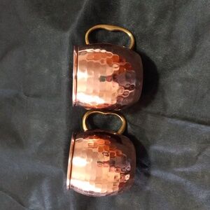 Hammered Copper and Brass mugs